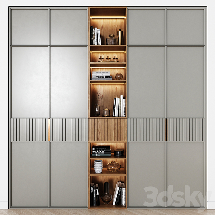 Contemporary Wardrobes 36 3DS Max Model - thumbnail 1