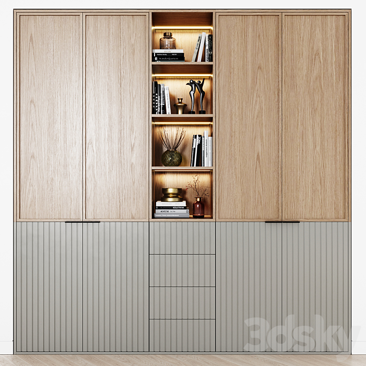 Contemporary wardrobes 37 3DS Max Model - thumbnail 1