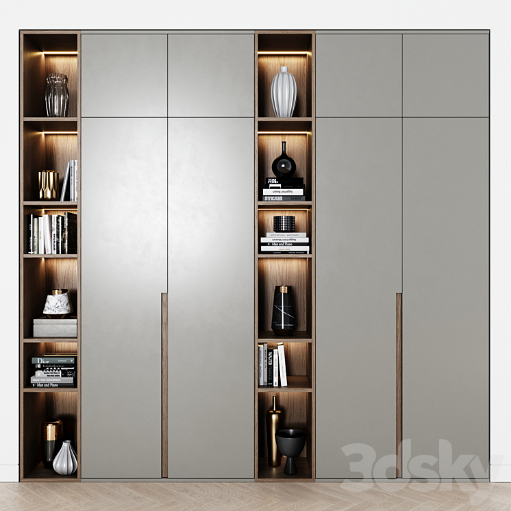 Contemporary wardrobes 38 3DS Max Model - thumbnail 1