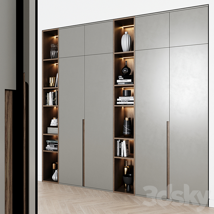 Contemporary wardrobes 38 3DS Max Model - thumbnail 2