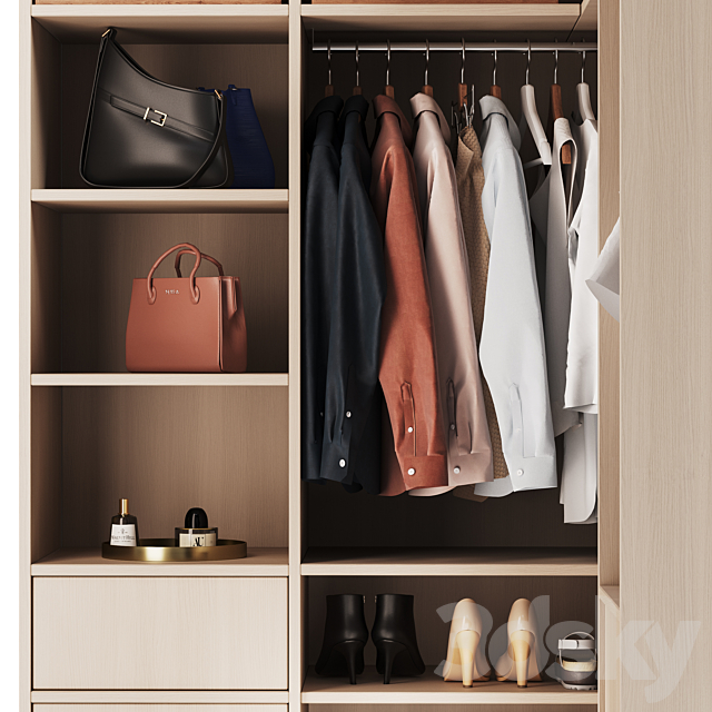 Corner wardrobe 3ds Max - thumbnail 2