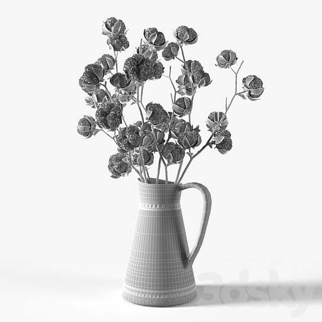 Cotton in a jug 3DSMax File - thumbnail 3