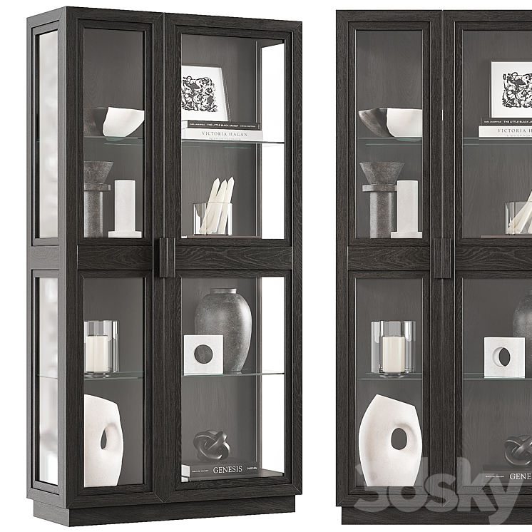 Crate & Barrel Calypso cabinet 3DS Max - thumbnail 1