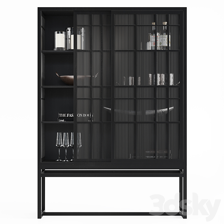 Crate & Barrel Highland cabinet 3DS Max Model - thumbnail 2