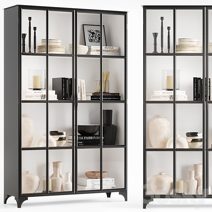 Crate & Barrel Kedzie cabinet 3DS Max Model - thumbnail 1