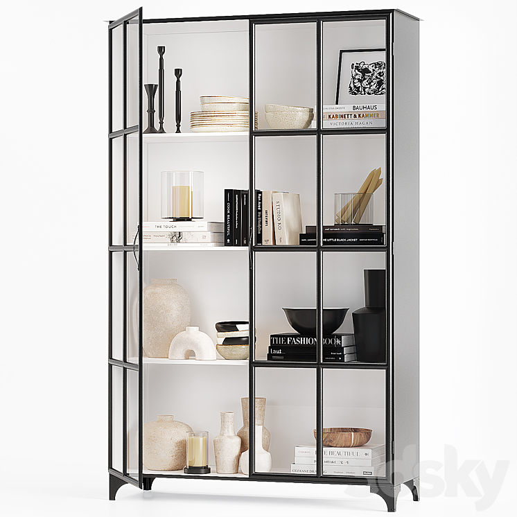 Crate & Barrel Kedzie cabinet 3DS Max Model - thumbnail 2