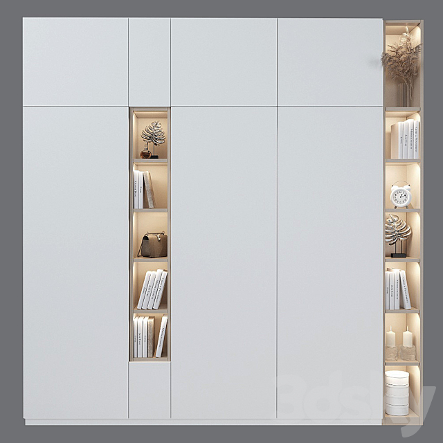 Cupboard with shelves 2 3DSMax File - thumbnail 2