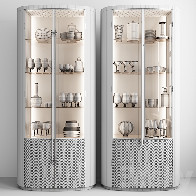 Сupboard with dishes My Design №9 3ds Max - thumbnail 3