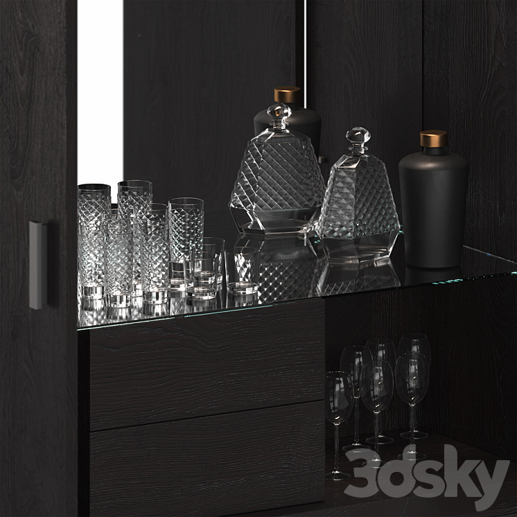 Diamond bar cabinet Tosconova 3DS Max - thumbnail 2