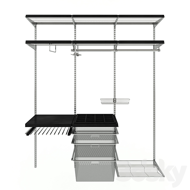 Elfa Wardrobe system 3ds Max - thumbnail 1