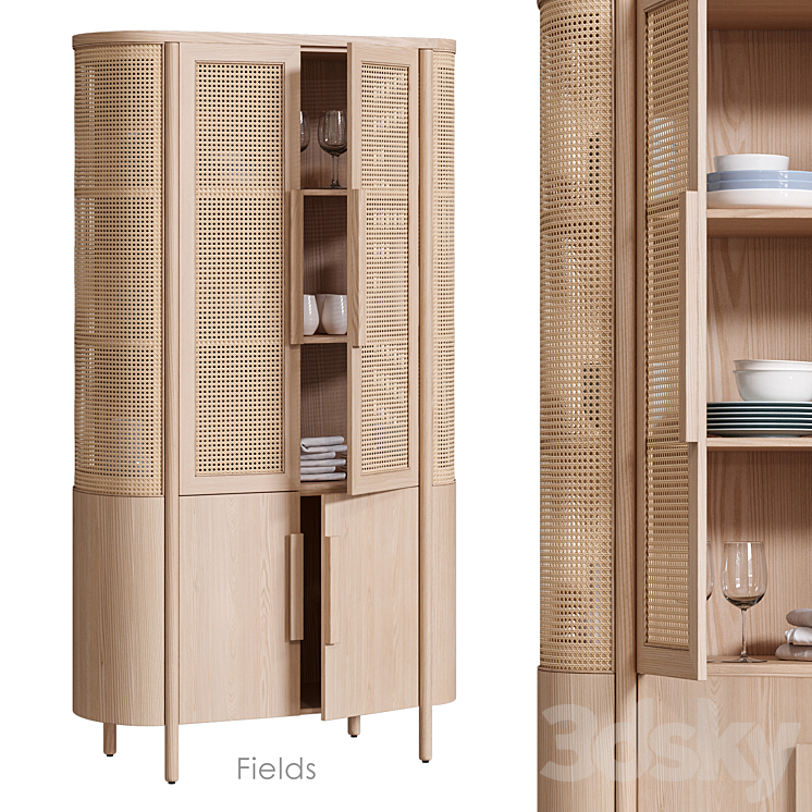 Fields Storage cabinet by Crate&Barrel 3DS Max - thumbnail 1