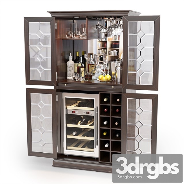 Firenze wine and spirits armoire bar - thumbnail 1