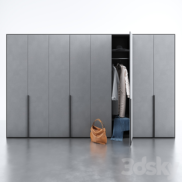 Flou wardrobe 3DS Max - thumbnail 1