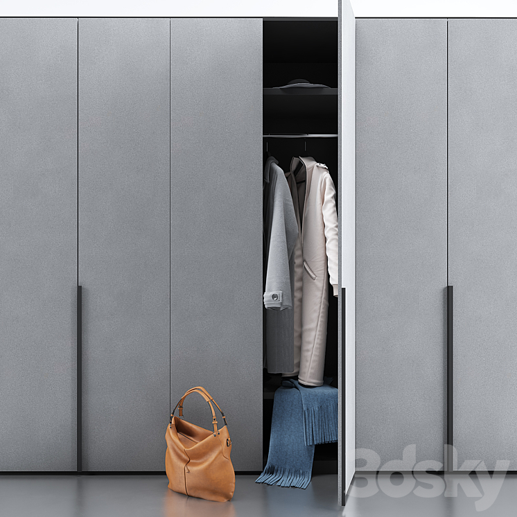 Flou wardrobe 3DS Max - thumbnail 2