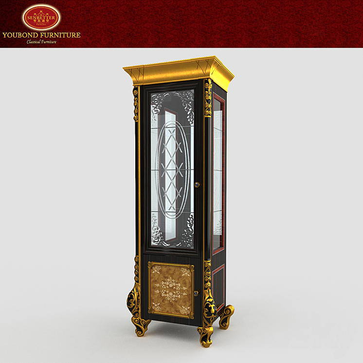 Foshan Youbond Furniture Co. Ltd. Showcase 1 Door 3DS Max - thumbnail 1