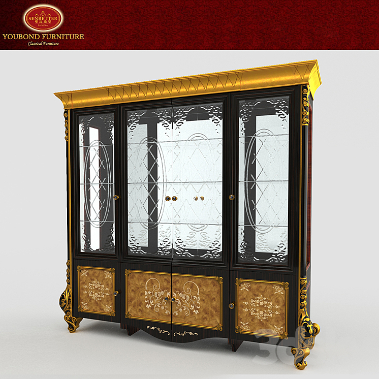 Foshan Youbond Furniture Co. Ltd. Showcase 3 Doors 3DS Max - thumbnail 1