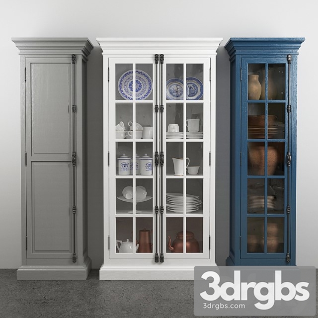 French casement 2-door cabinet 3dsmax Download - thumbnail 1