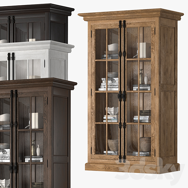 FRENCH CASEMENT DOUBLE-DOOR CABINET 3ds Max - thumbnail 1