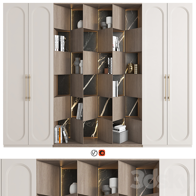 Furniture composition 102 3DS Max Model - thumbnail 3