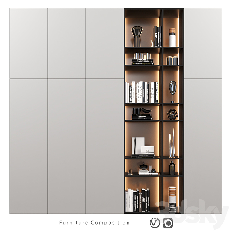 Furniture composition | 159 3DS Max Model - thumbnail 1