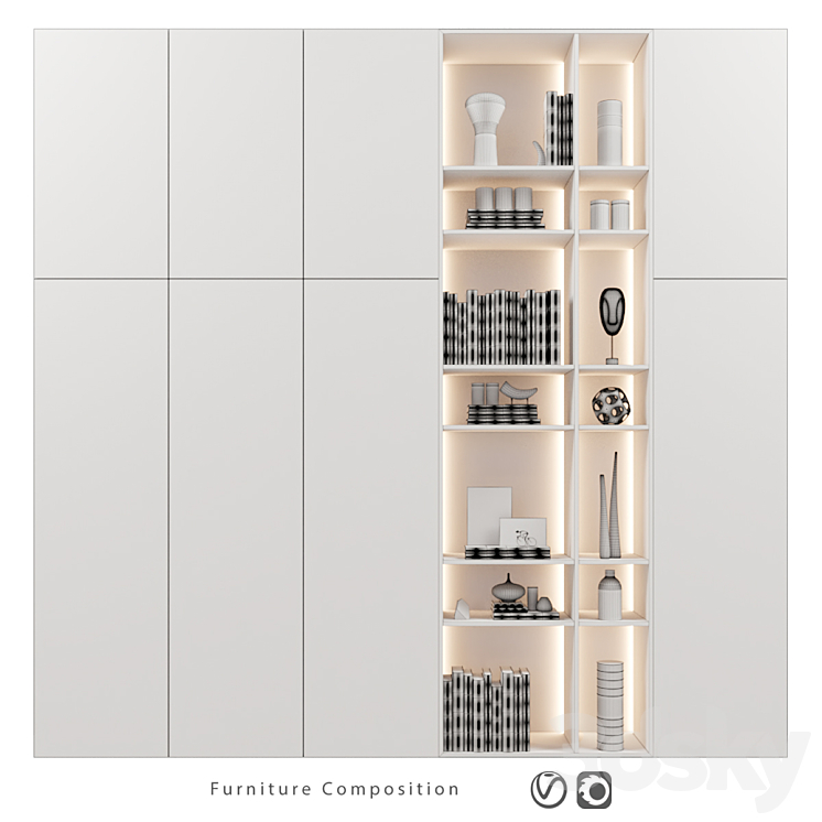 Furniture composition | 159 3DS Max Model - thumbnail 2