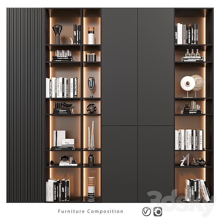 Furniture composition | 197 3DS Max Model - thumbnail 1