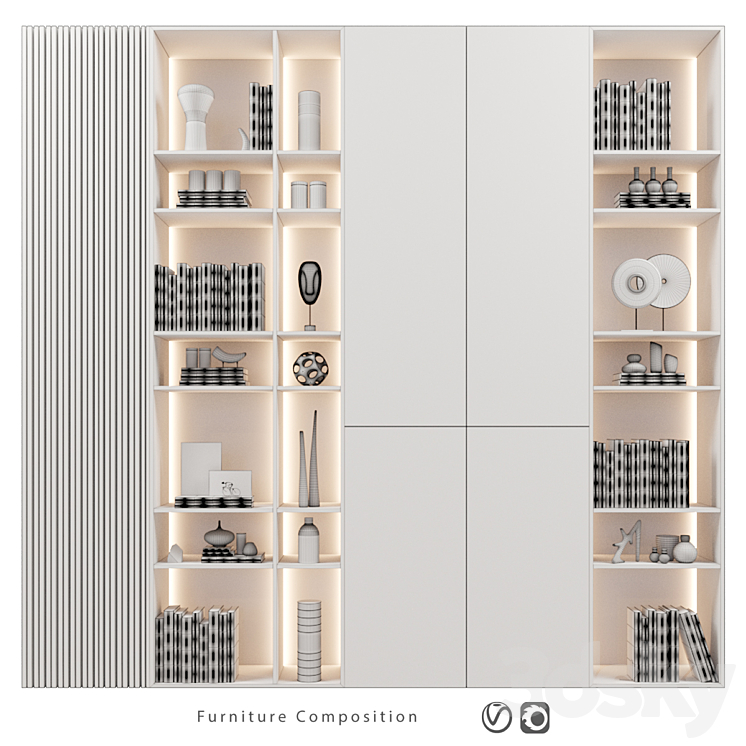 Furniture composition | 197 3DS Max Model - thumbnail 2