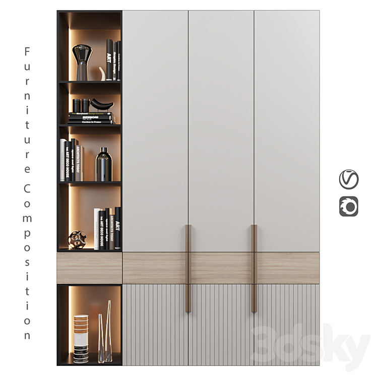 Furniture composition | 210 3DS Max - thumbnail 1