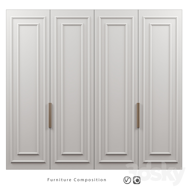 Furniture composition | 231 3DS Max Model - thumbnail 1