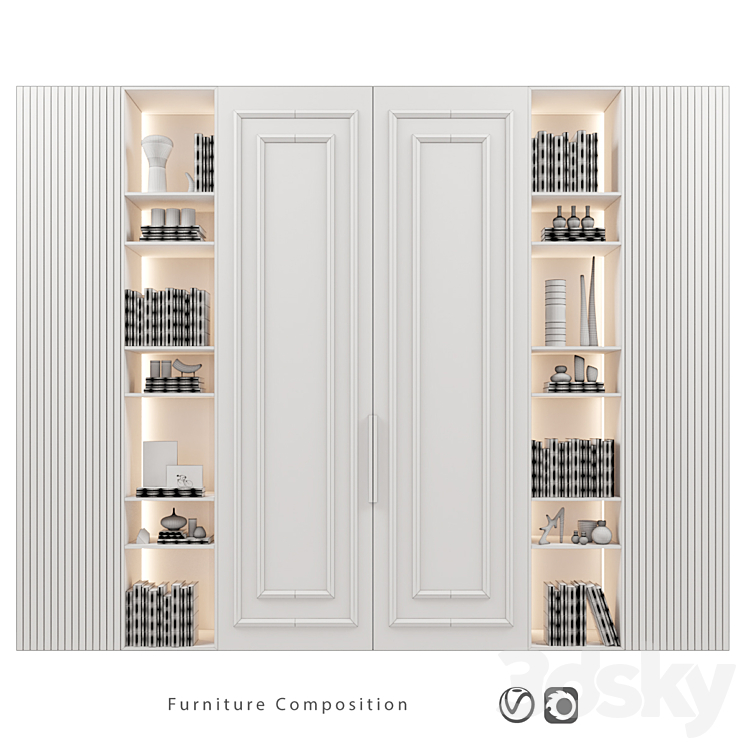 Furniture composition | 241 3DS Max Model - thumbnail 2