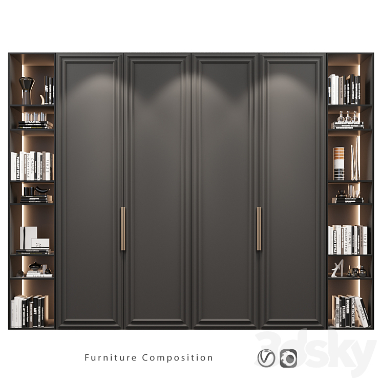 Furniture composition | 369 3DS Max Model - thumbnail 1