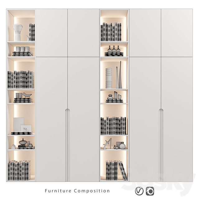 Furniture composition | 388 3ds Max - thumbnail 2