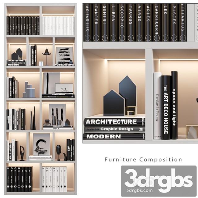 Furniture Composition 390 Shkaf 3dsmax Download - thumbnail 1