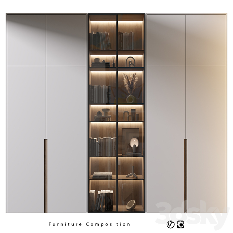 Furniture composition | 475 3DS Max Model - thumbnail 1