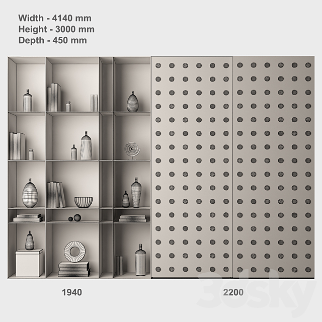 Furniture composition 51 3ds Max - thumbnail 3