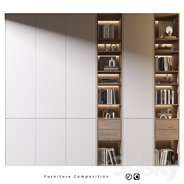 Furniture Composition | 553 3ds Max - thumbnail 1