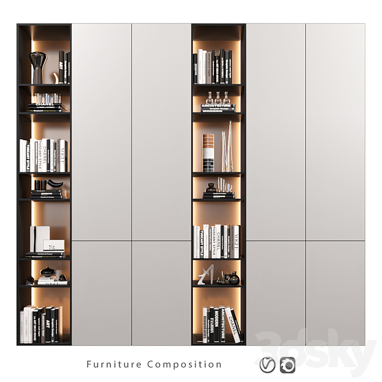 Furniture Composition | 86 3DS Max Model - thumbnail 3