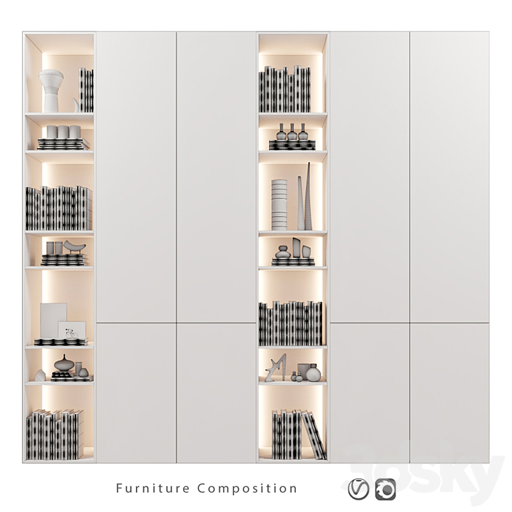 Furniture Composition | 86 3DS Max - thumbnail 2