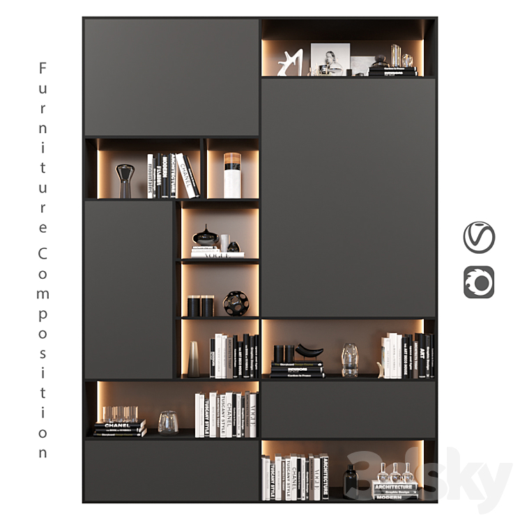 Furniture composition | 99 3DS Max Model - thumbnail 1