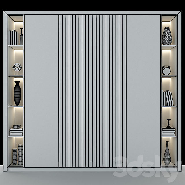 Furniture composition set 167 3DS Max Model - thumbnail 3