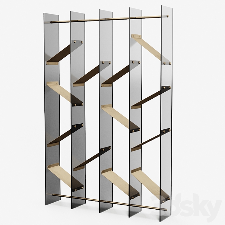 Gallotti & Radice  ISOLA bookcase 3DS Max Model - thumbnail 1