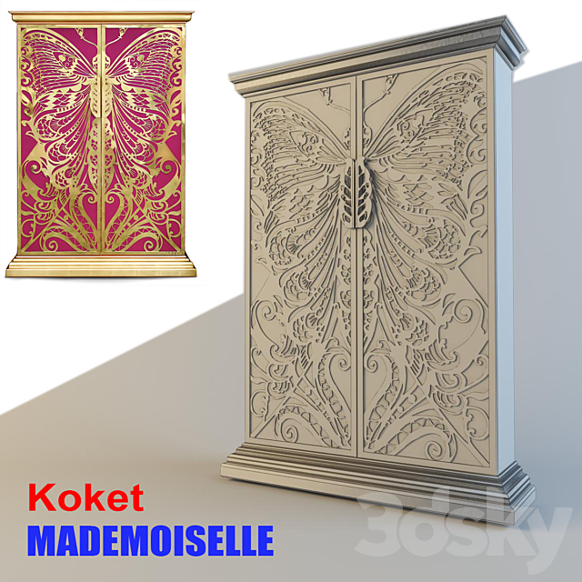 Glamorous wardrobe “KoketMADEMOISELLE” 3DS Max Model - thumbnail 1