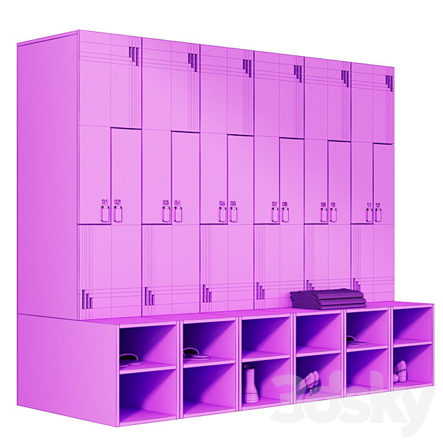 Gym Locker 3ds Max - thumbnail 3