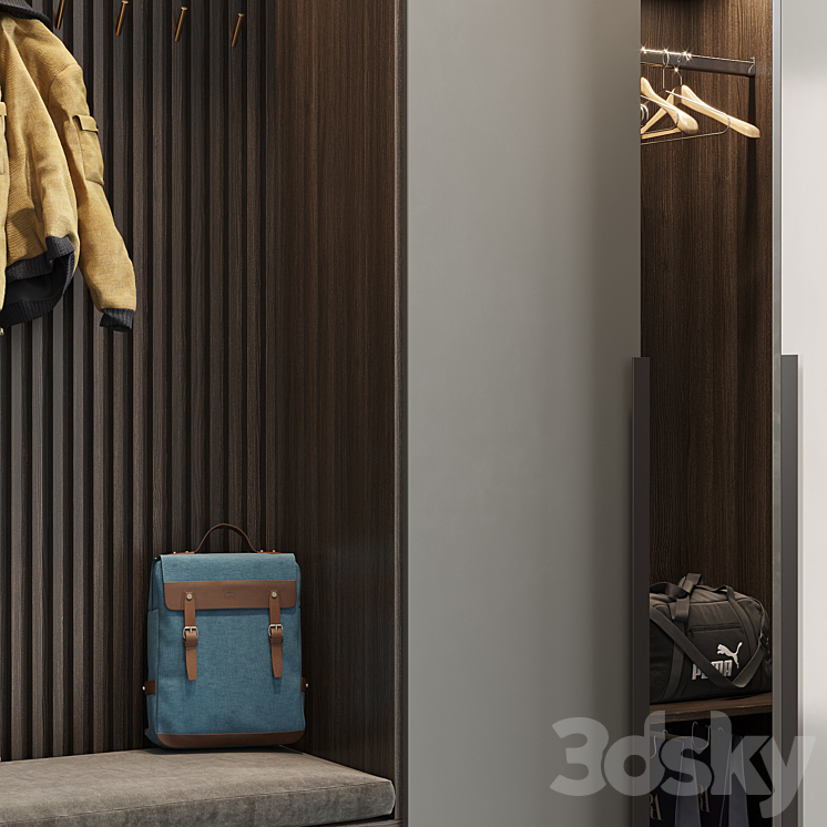 Hallway furniture 15 3DS Max Model - thumbnail 2