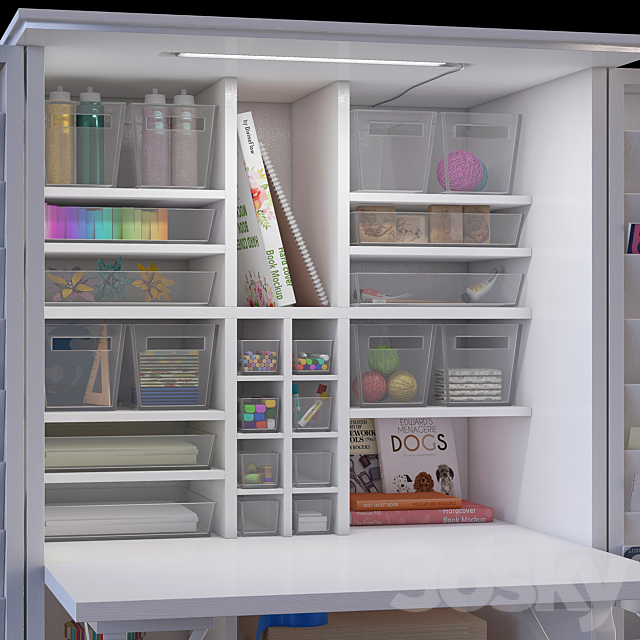 Hobby cupboard 3DS Max Model - thumbnail 3