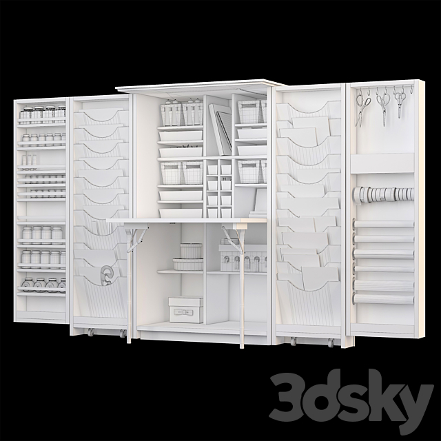 Hobby cupboard 3DS Max Model - thumbnail 5