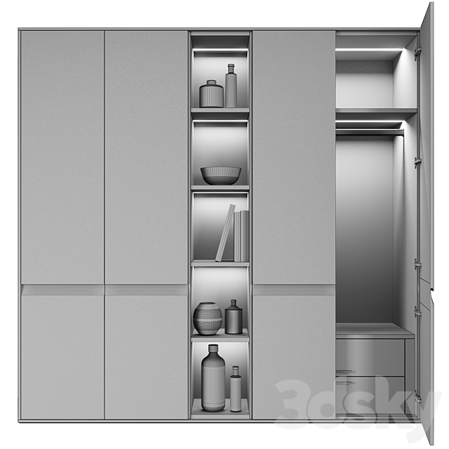 Hulsta Design F wardrobe 3DSMax File - thumbnail 3