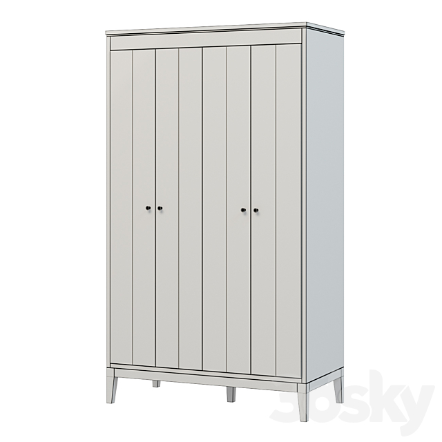 IDANÄS IDANES Wardrobe white121x211 3ds Max - thumbnail 2