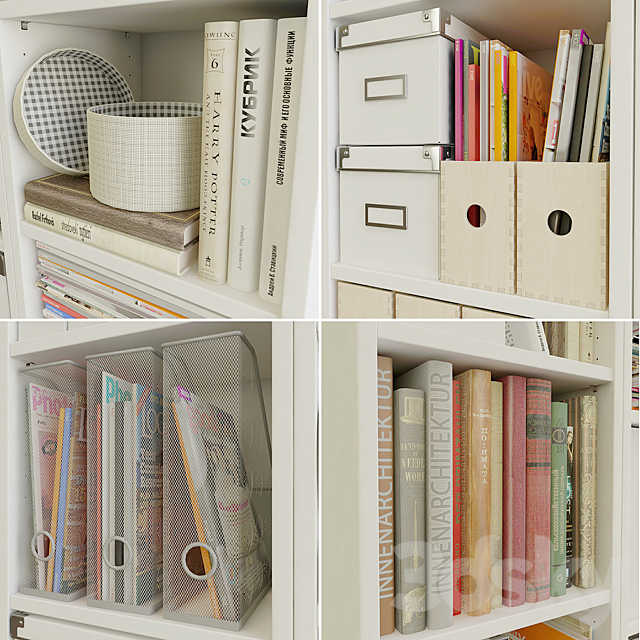 IKEA Billy Bookcase white 3DSMax File - thumbnail 2