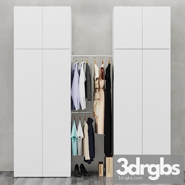 Ikea Combination Wardrobe Ophus 3 3dsmax Download - thumbnail 1